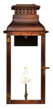 The Coppersmith PS24G - The CopperSmith Palmetto Street 24" Tall Copper Gas Wall Mount Outdoor Light Lantern Sconce