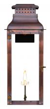 The Coppersmith PS29G - The CopperSmith Palmetto Street 29" Tall Copper Gas Wall Mount Outdoor Light Lantern Sconce