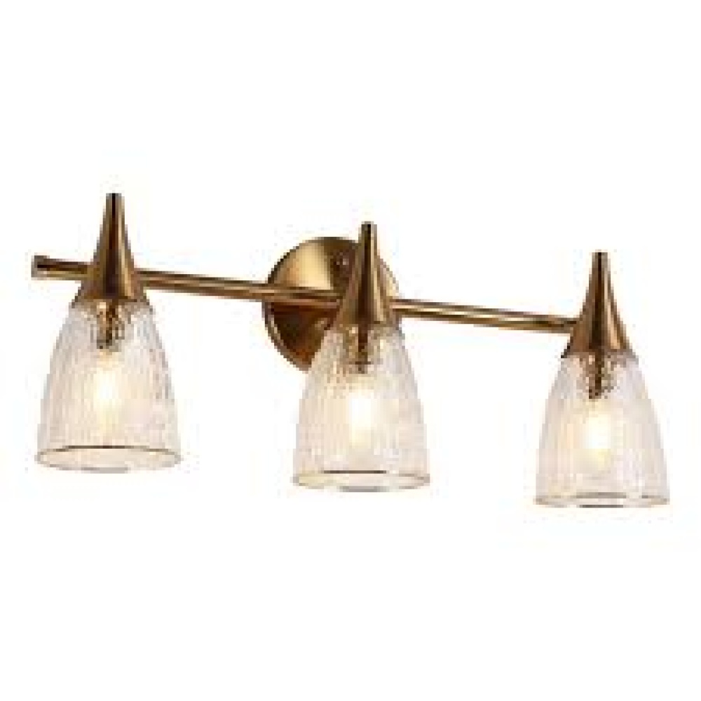 Ruthebic 3 Light Baths in Brass