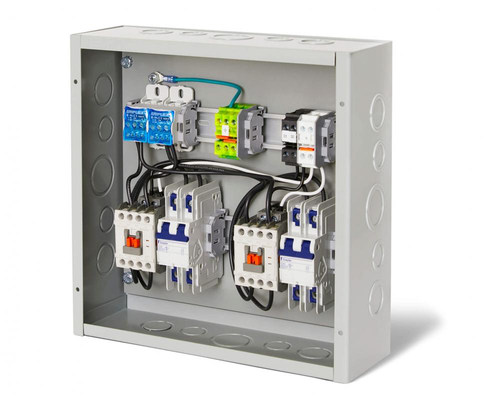 CP-12000-2X-32B Dual Contactor Panel w/Timer Built with 32 Amp Breakers