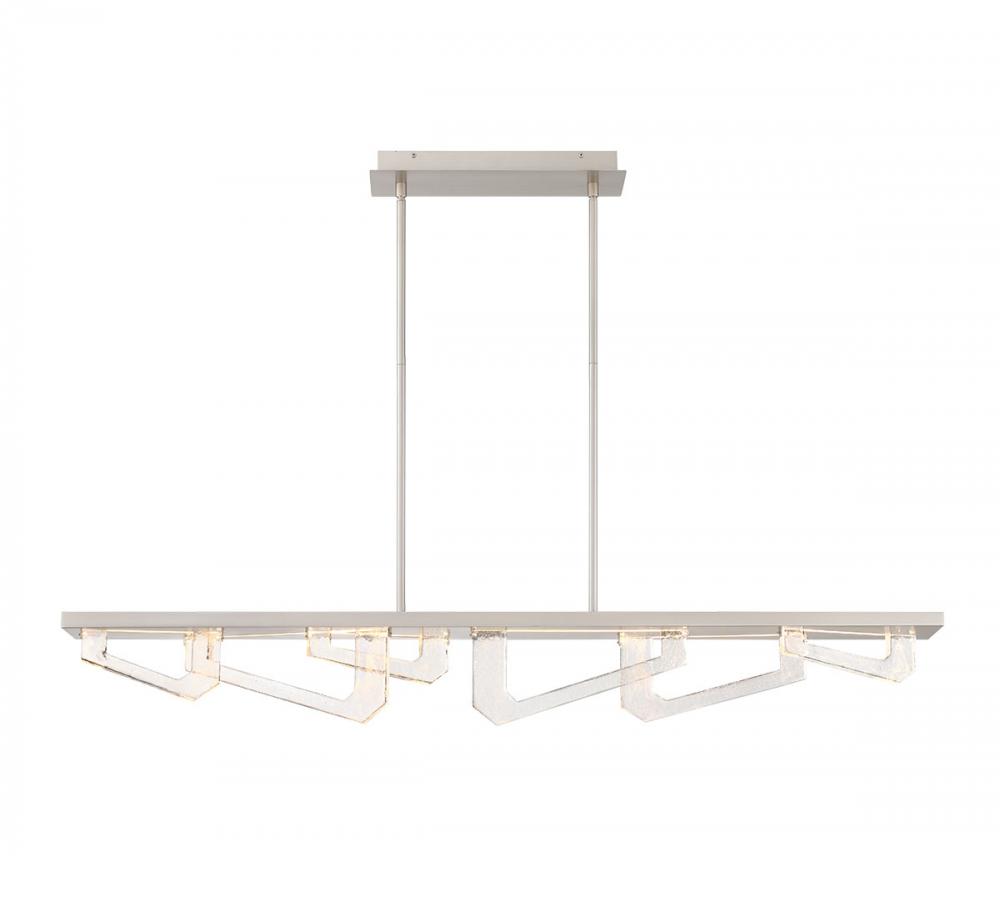 Arezzo, Medium Linear LED Chandelier, Painted Brushed Champagne