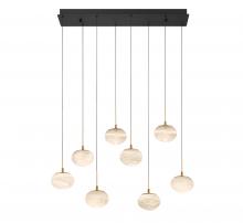 Lib & Co. US 12124-02 - Calcolo, 8 Light Rectangular LED Chandelier, Matte Black