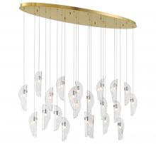 Lib & Co. US 12220-017-07 - Sorrento, 22 Light Oval LED Chandelier, Clear, Gold Canopy