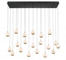 Lib & Co. US 12240-02 - Baveno, 20 Light Rectangular LED Chandelier, Matte Black