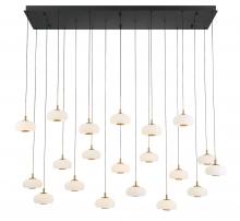 Lib & Co. US 12242-02 - Adelfia, 20 Light Rectangular LED Chandelier, Matte Black