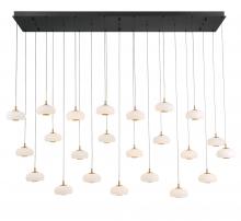 Lib & Co. US 12243-02 - Adelfia, 23 Light Rectangular LED Chandelier, Matte Black