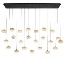 Lib & Co. US 12246-02 - Calcolo, 23 Light Rectangular LED Chandelier, Matte Black