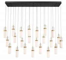 Lib & Co. US 12249-02 - Verona, 23 Light Rectangular LED Chandelier, Matte Black