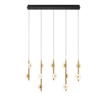 Lib & Co. US 12364-02 - Etna 12 Light Linear LED Chandelier Matte Black