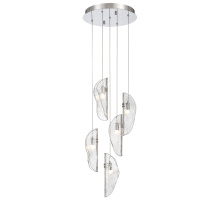Lib & Co. US 12407-017-01 - Sorrento 5 Light Round LED Chandelier Clear Chrome Canopy