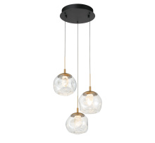 Lib & Co. US 12439-02 - Camerino 3 Light Round LED Pendant Matte Black