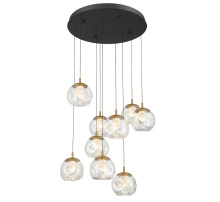 Lib & Co. US 12441-02 - Camerino 9 Light Round LED Chandelier Matte Black