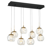 Lib & Co. US 12445-02 - Camerino 8 Light Rectangular LED Chandelier Matte Black