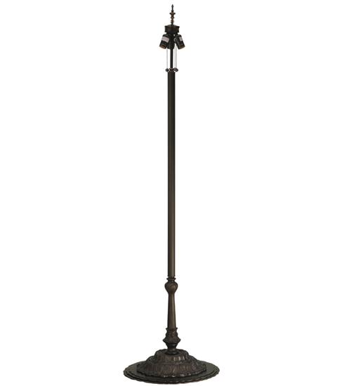 64" High Victorian 3 Light Weighted Floor Base