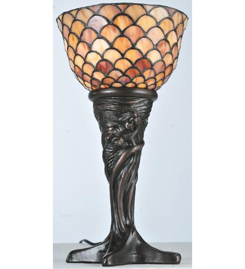 14" High Tiffany Fishscale Mini Lamp
