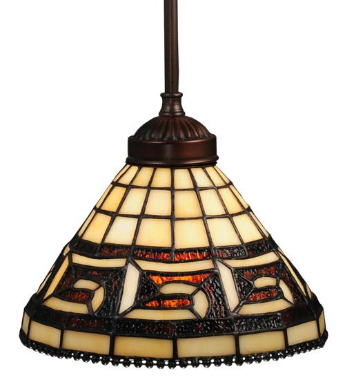 8" Wide Greek Key Mini Pendant