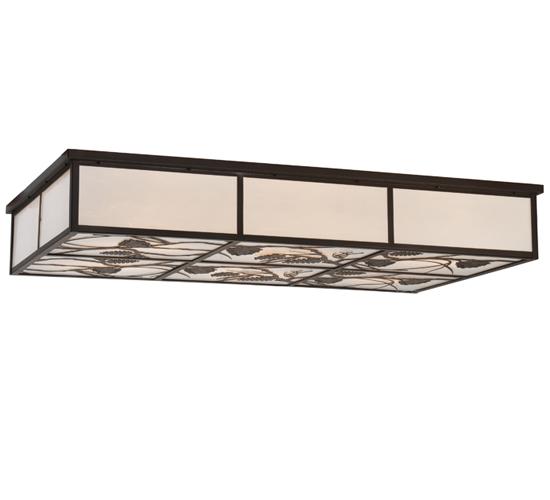 60&#34; Long Mountain Pine Oblong Flushmount