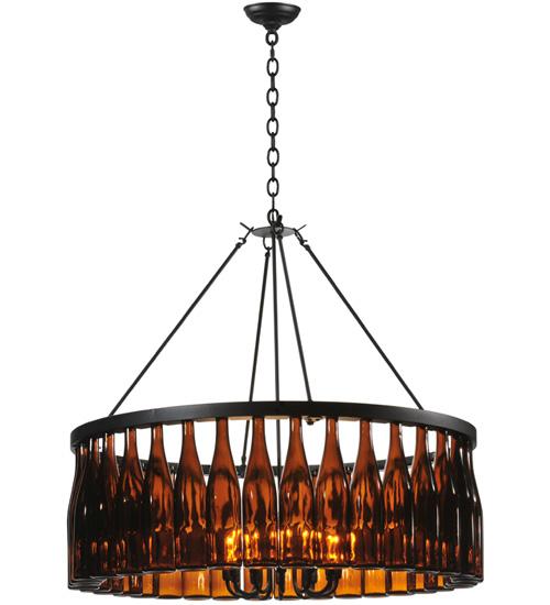37" Wide Tuscan Vineyard Estate 36 Wine Bottle Chandelier