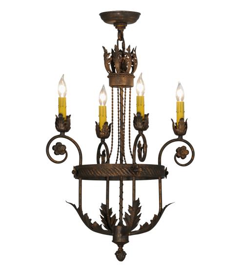 18"W Antonia 4 LT Chandelier
