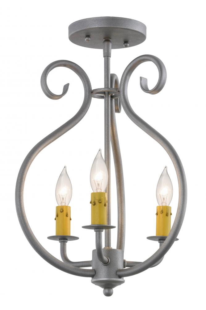 12" Wide Easton 3 Light Flushmount