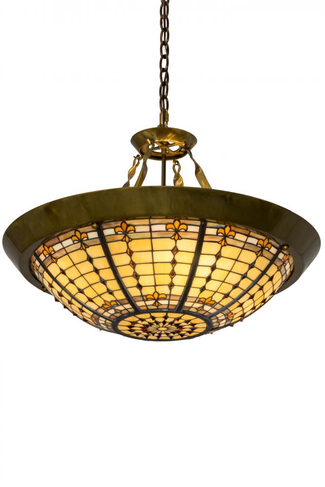 28" Wide Fleur-de-Lite Inverted Pendant