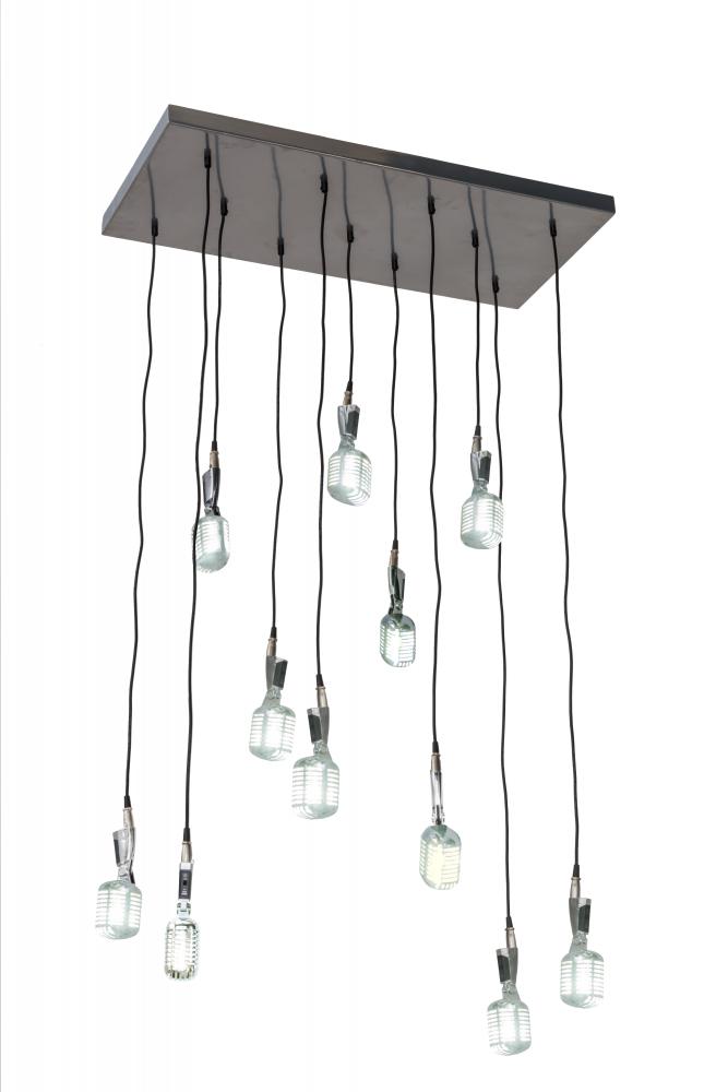 36" Long Phonic 11 Light Cascading Pendant