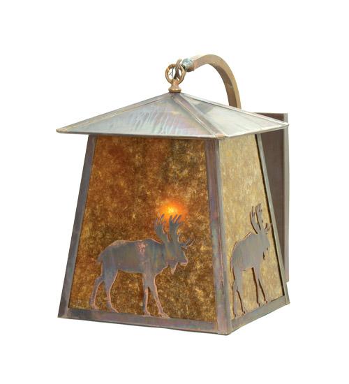 16" Wide Stillwater Lone Moose Wall Sconce