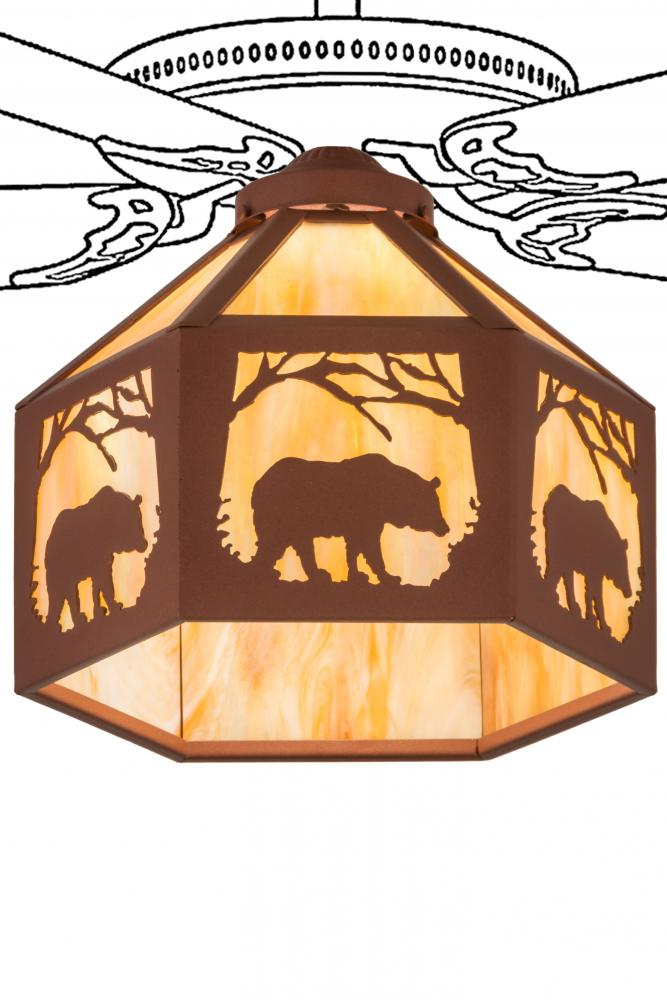 13" Wide Lone Bear Fan Light