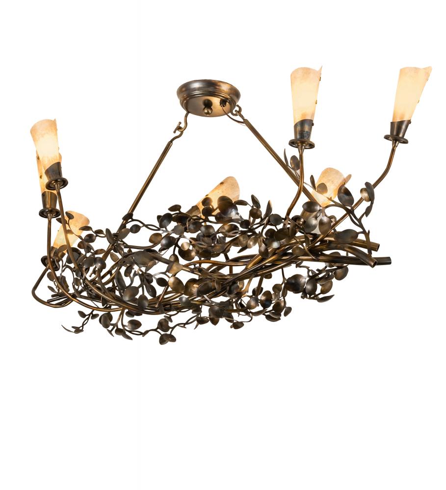 46" Long Vinca Vine 7 Light Oblong Chandelier