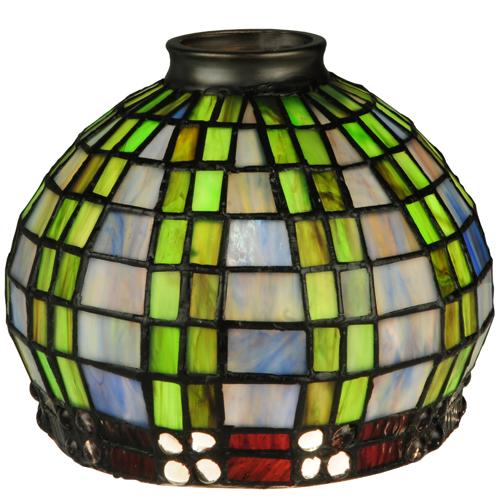 6" Wide Jeweled Basket Shade