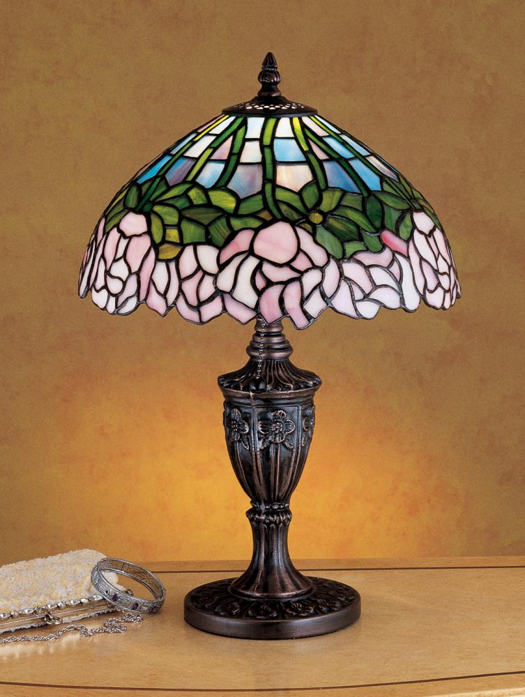 16" High Tiffany Cabbage Rose Accent Lamp