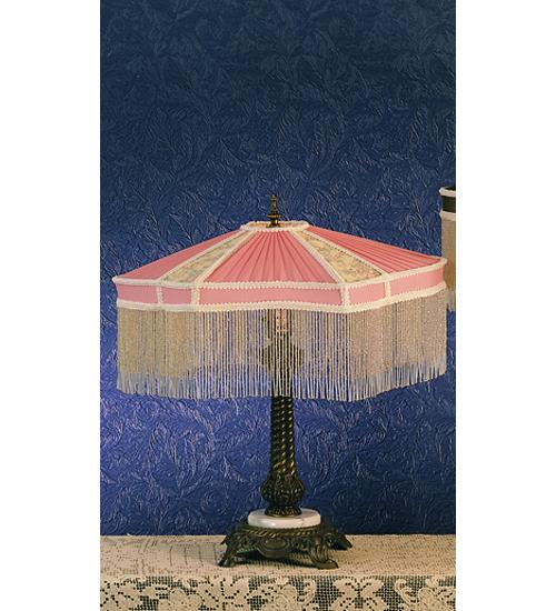 22" High Fabric & Fringe Persian Table Lamp
