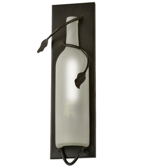 4" Wide Tuscan Vineyard Wine Bottle Wall Sconce