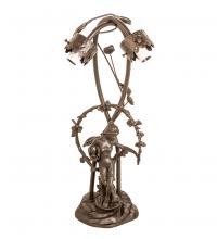 Meyda Green 10248 - 17" High Pond Lily 2 Light Trellis Girl Table Base