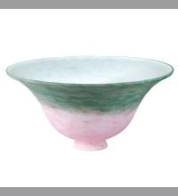 Meyda Green 11205 - 10" Wide Pate-de-Verre Pink and Green Bell Shade