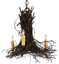 Meyda Green 112367 - 25" Wide Twigs 3 LT Chandelier