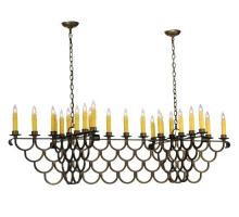 Meyda Green 116731 - 71"L Picadilly 23 LT Oblong Chandelier