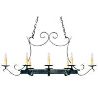 Meyda Green 117018 - 51" Long Handforged Oval Pot Rack