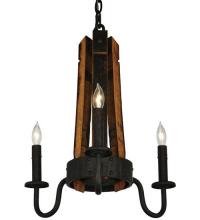Meyda Green 133299 - 17" Wide Barrel Stave Madera 3 Light Chandelier