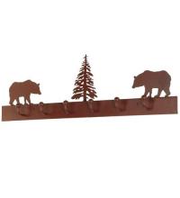 Meyda Green 134606 - 36" Long Bear on the Loose 6 Hooks Coat Rack