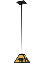 Meyda Green 138210 - 8" Square Lone Bear Mini Pendant