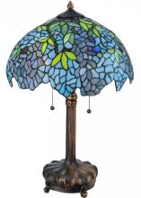 Meyda Green 139606 - 25" High Tiffany Wisteria Table Lamp