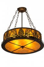 Meyda Green 179628 - 22"W Mountain Pine Semi-Flushmount