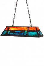 Meyda Green 185974 - 48" Long Battling Bucks Oblong Pendant