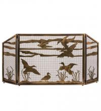 Meyda Green 187785 - 66" Wide X 32" High Ducks in Flight Fireplace Screen