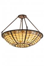 Meyda Green 187967 - 24" Wide Fleur-de-Lite Semi-Flushmount