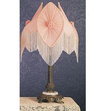Meyda Green 19226 - 26" High Fabric & Fringe Pink Pontiff Accent Lamp