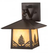 Meyda Green 192760 - 9" Wide Stillwater Mountain Pine Wall Sconce