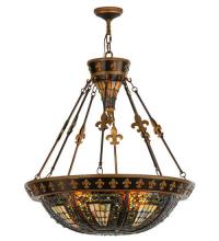 Meyda Green 19808 - 28" Wide Fleur-de-lis Inverted Pendant