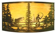 Meyda Green 19924 - 42"W Fly Fishing Creek Wall Sconce